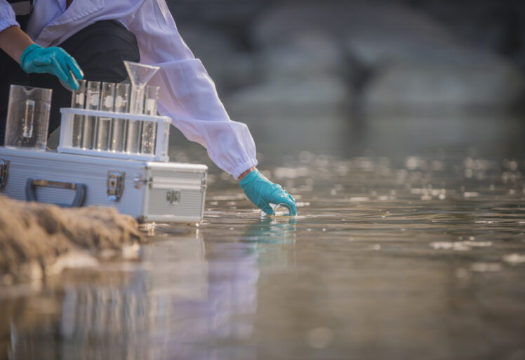 scientist testing water quality in lake 2026 03 24 09 05 19 utc