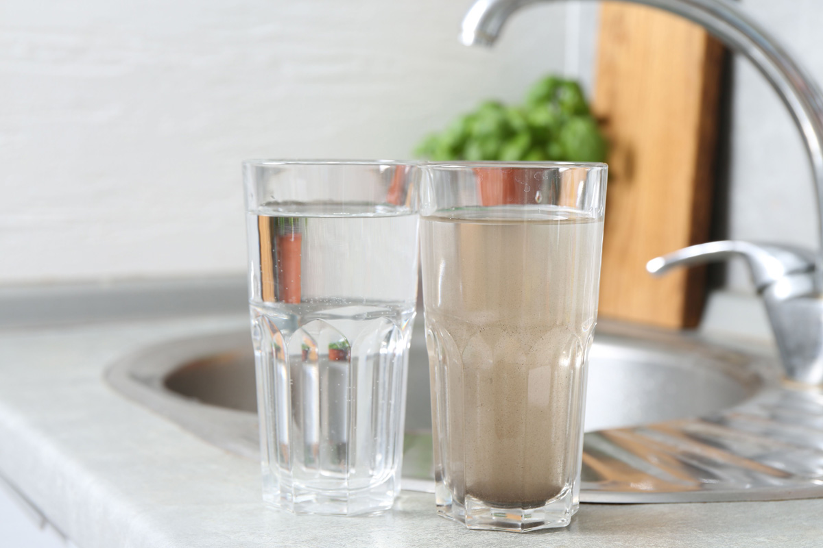 two glasses showing clear and dirty water 2026 03 26 23 27 02 utc